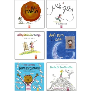 Nokta + Mış Gibi + Gökyüzünün Rengi + Kelime Koleksiyoncusu + Benden Bir Tane Daha Olsa (Peter Reynolds) + Ay'ı Kim Çaldı / 6 Kitap Çocuk Masal Kitabı Seti