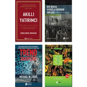 Akıllı Yatırımcı / Benjamin Graham + Bir Borsa Spekülatörünün Anıları / Edwin Lefevre + Trend Takipçisi / Michael Covel + Teknik Analiz Mi Dedin? Hadi Canım Sen De / Ali Perşembe - 4 Kitap Set