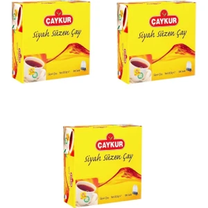 Siyah Süzen Bardak Poşet Çay 100' Lü 200 gr x 3'lü