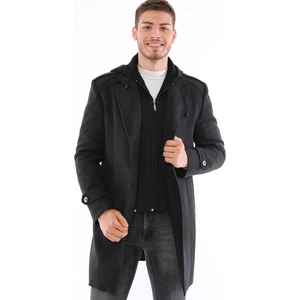 PLT8401 Dewberry Erkek Palto-Antrasit