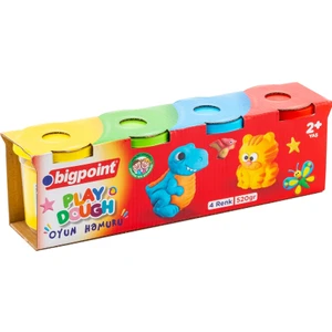 Oyun Hamuru 4 Renkli Yumuşak ve Güvenli 520 Gram Eğlenceli Oyun Seti