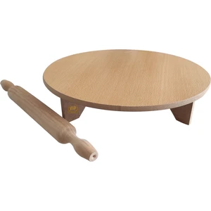 Vip Home Concept Ahşap Hamur Açma Sofrası Yer Sofrası Merdaneli 34 cm