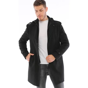 PLT8401 Dewberry Erkek Palto-Siyah