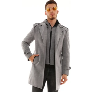 PLT8401 Dewberry Erkek Palto-Gri