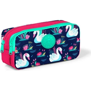 Coral High Kids Neon Mercan Lacivert Kuğu Desenli Iki Bölm