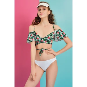 Yeşil  Önden Bağlı Bikini Üstü