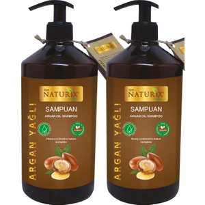 2 Adet Tuzsuz Argan Yağlı 600 ml Bakım Şampuanı Argan Şampuan ( Paraben Fosfat Tuz Içermez )