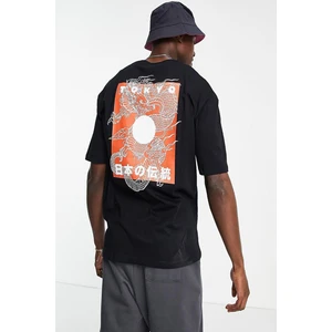 Toshiro Yakuza Dragons Baskılı Unisex Oversize Bisiklet Yaka Tshirt