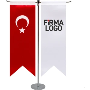 T Kırlangıç Masa Bayrağı Direkli