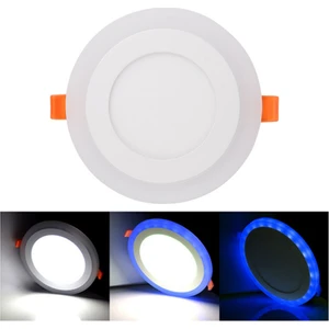 Ucuz Geldi Çift Renkli LED Panel 3+3 Watt - 10 Cm Mavi-Beyaz Hero İki Renkli Tavan Spot Lambası 2'li Paket