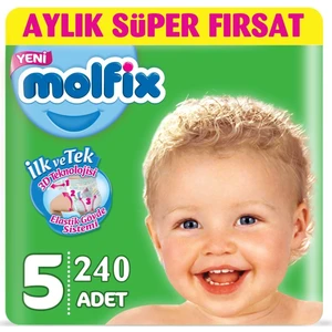 Bebek Bezi Beden:5 (11-18KG) Junior 240 Adet Mega Fırsat Pk