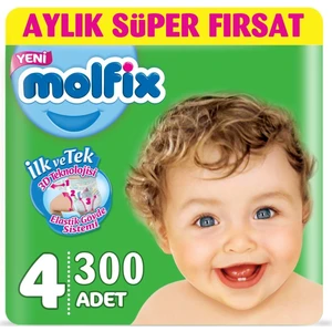 Bebek Bezi Beden:4 (7-14KG) Maxi 300 Adet Mega Fırsat Pk