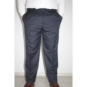 Jack Paul Erkek Lacivert Geniş Kesim Tek Pileli Balıksırtı Kumaş Pantolon