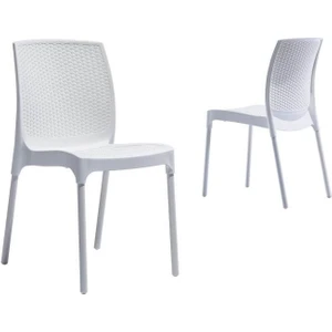 6 Adet Novussi Sunny Rattan Kolsuz Sandalye Beyaz