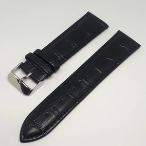 Ata Saat Atasaat Siyah Renk Croco Suni Deri Saat Kordonu 20 mm