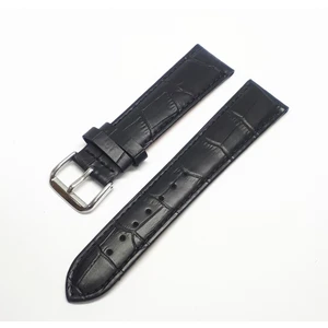 Atasaat Siyah Renk Croco Hakiki Deri Saat Kordonu 20 mm