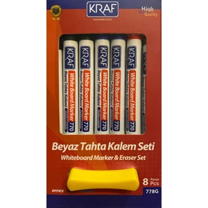 Beyaz Tahta Kalemi 7 Kalem + Silgi Set