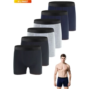 Erkek Karışık Boxer Likralı 6'lı Premium Paket