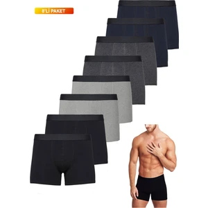 Erkek Karışık Basic Boxer 8'li Paket