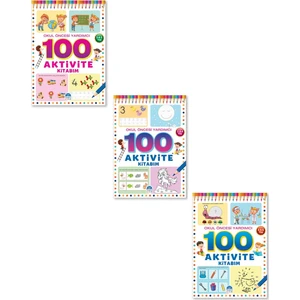 Martı Okul Öncesi 100 Aktivite Kitabım 3 Kitap (2-3-4-5-6 Yaş)