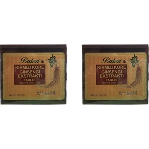 Tahta Kutu Kırmızı Kore Ginseng 600 Mg 120 Tablet 2 Adet