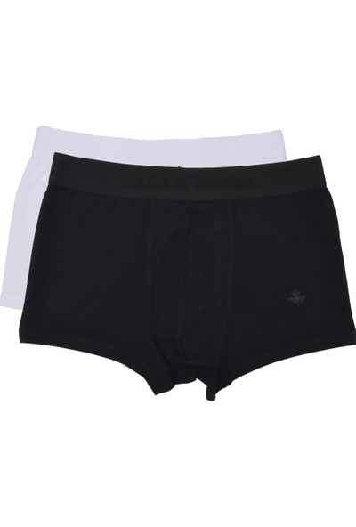 Adam Boxes Boxer Trunk N-Cosy Siyah, Beyaz 2'li Paket