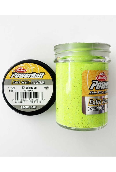 BERKLEY Power Bait Extra Scent Glitter - Chartreuse