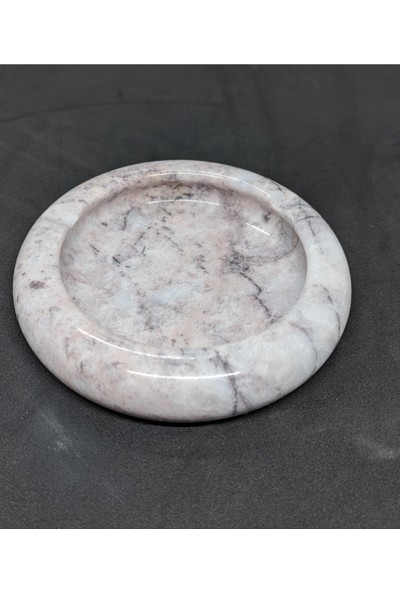 Pergamon 3 cm Kalınlık Gerçek Mermer Küllük Kül Tablası Retro Tasarım