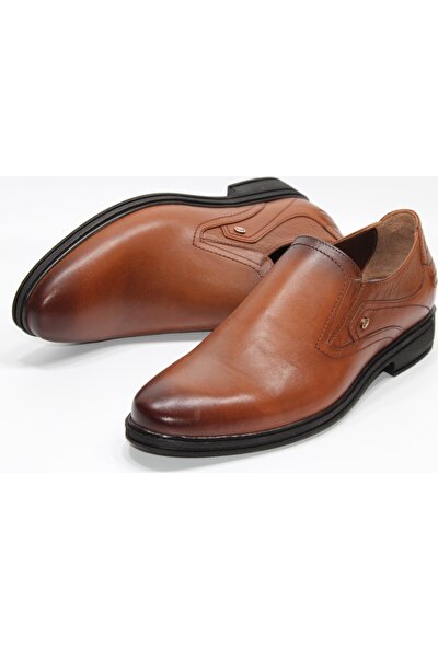 Berenni deri Poliüretan Düz Yüzü Taban Maskaratlı Zımbalı Model Klasik Erkek Ayakkabı
