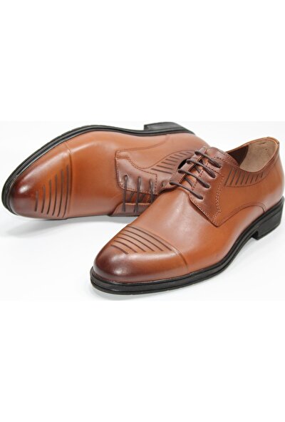 Berenni deri Poliüretan Lazer Baskılı Model Bağcıklı Klasik Erkek Ayakkabı