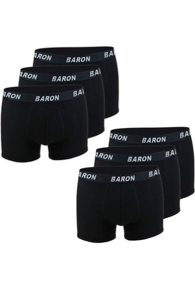 Baron 6 Lı Paket Erkek Penye Likralı Pamuklu Boxer