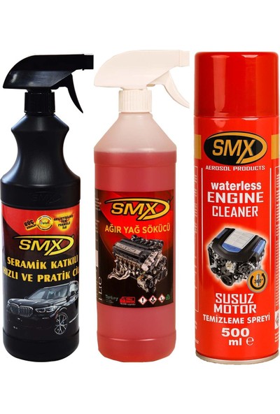 Smx Susuz Motor Temizleme Spreyi- Smx Ağır Yağ Çözücü- Smx Seramik Katkılı Hızlı ve Pratik Cila