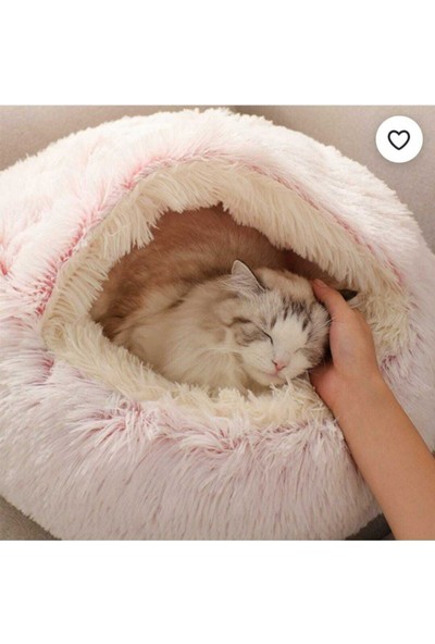 Bronza Yeni Stil Pet Kedi Köpek Yuvarlak Yatak Peluş Kedi Sıcak Yatak Tüylü Kedi Köpek Puf