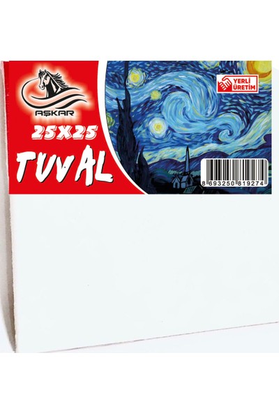 Aşkar 25 x 25 cm Tuval 5 Adet