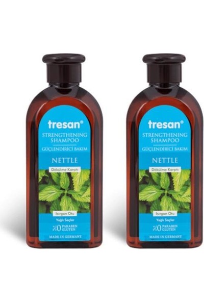 Tresan Isırgan Otu Dökülme Karşıtı ve Güçlendirici Bakım Şampuanı Yağlı Saçlar İçin 300 ml X 2 Adet