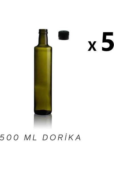Şişecam 500 ml Dorica Yeşil Zeytinyağı Şişesi 5 Adet