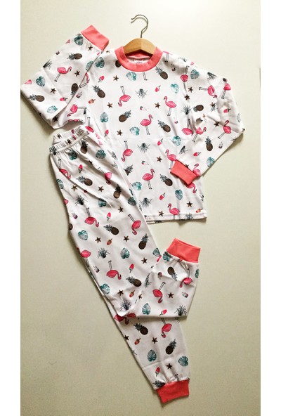 Seçkin Baby Kız Çocuk Flamingo Desenli Mevsimlik Pijama Takımı %100 Pamuk