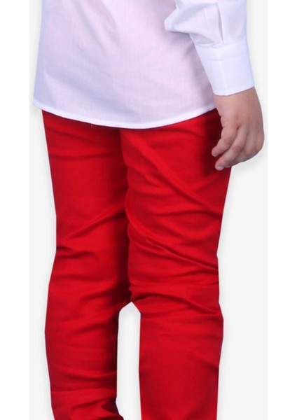 Erkek Çocuk Gabardin Pantolon Kırmızı (5-14 Yaş) fiyatları