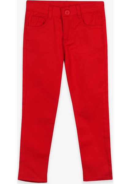 Erkek Çocuk Gabardin Pantolon Kırmızı (5-14 Yaş) modelleri