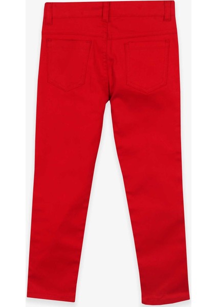 Erkek Çocuk Gabardin Pantolon Kırmızı (5-14 Yaş) fırsatları