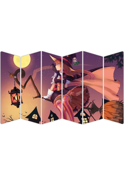 Anime Cadı Süpürge Kız Mdf TABLO-0103 Model-B