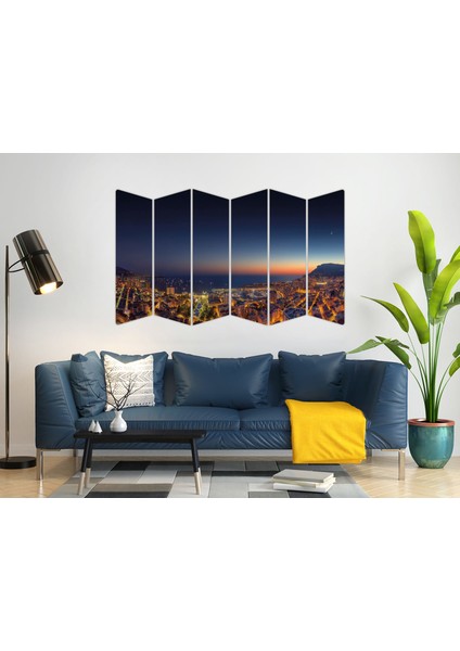 Gece Şehir Manzarası Mdf TABLO-1551 Model-B