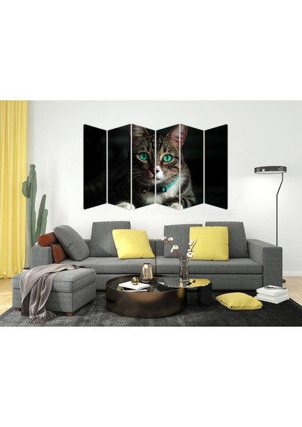 Yeşil Gözlü Kedi Mdf TABLO-2777 Model-B