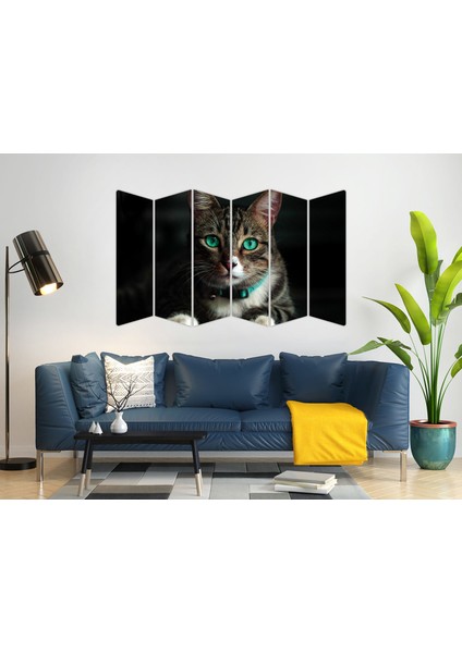 Yeşil Gözlü Kedi Mdf TABLO-2777 Model-B