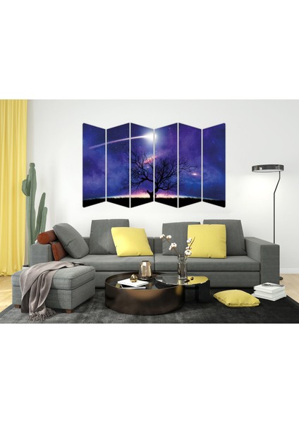 Ağaç ve Adam Silueti Gece Yıldızlar Mdf TABLO-3138 Model-B fiyatları