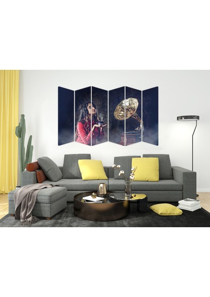 Kadın Gramofon Sanatsal Mdf TABLO-2936 Model-B