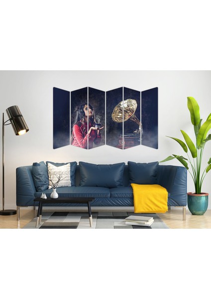 Kadın Gramofon Sanatsal Mdf TABLO-2936 Model-B