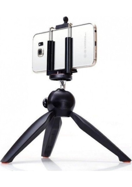Mini Tripod Telefon Fotoğraf Makinesi Tutucu Video Selfie Tripot Siyah Küçük 12.5 cm