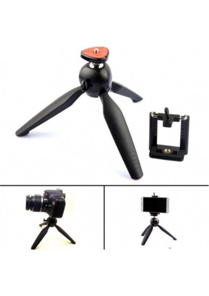 Mini Tripod Telefon Fotoğraf Makinesi Tutucu Video Selfie Tripot Siyah Küçük 12.5 cm modelleri