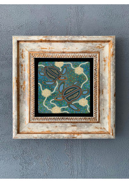 Decor Çerçeveli Taş Duvar Dekoru 20 x 20 cm CDD-40-1025